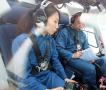 北京警方警用直升机女飞行学员“放单飞”考核