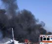 美国一架军用运输机坠毁已致5死 失事现场浓烟滚滚
